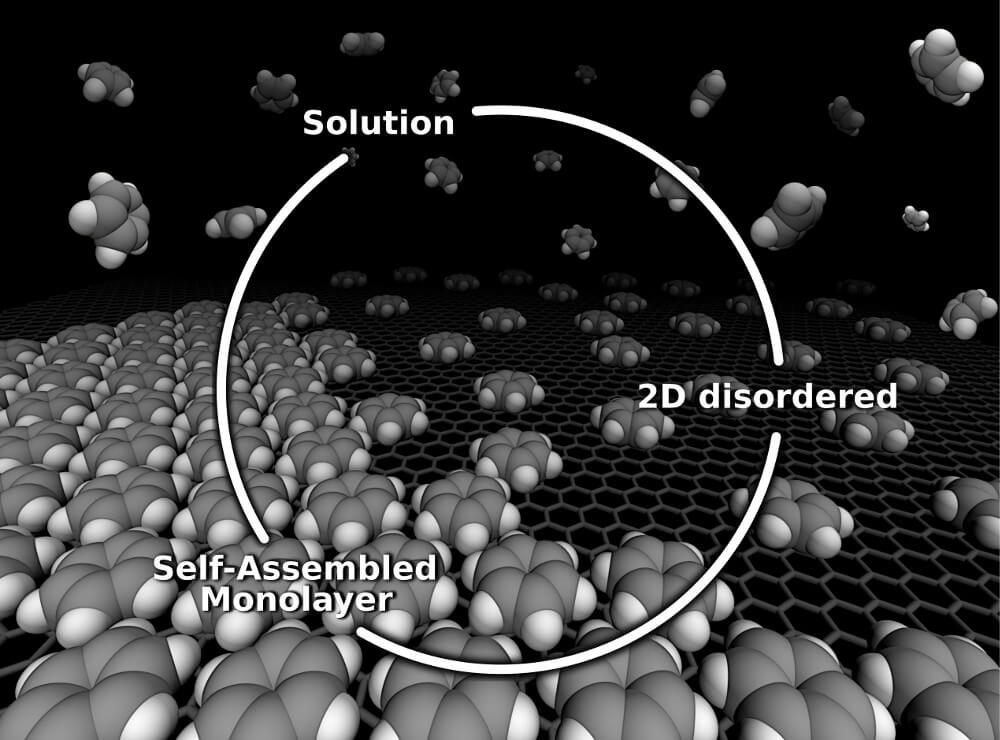Modeling the adsorption equilibrium of small-molecules gases on graphene: effect of the volume to surface ratio